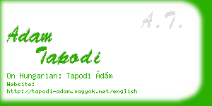 adam tapodi business card