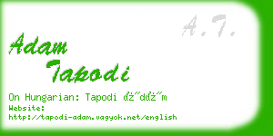 adam tapodi business card